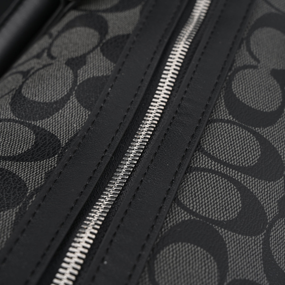 Coach Metropolitan Duffel Bag in Signature Black Canvas