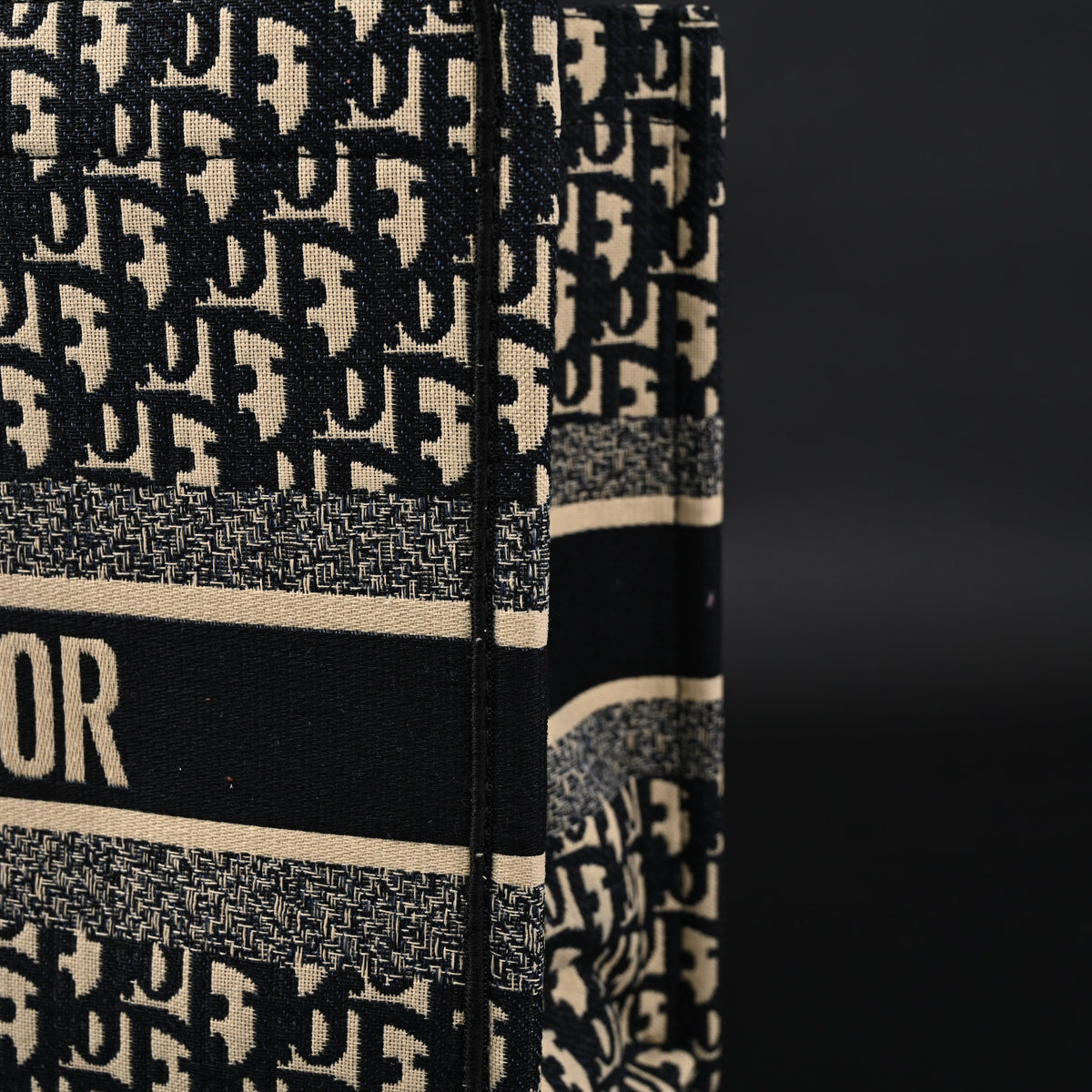 Christian Dior Medium Book Tote – Black Oblique Embroidery